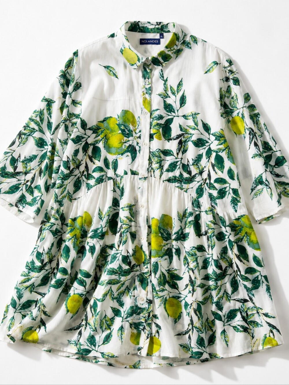 Anthropologie Ro's Garden Byron Deauville Lemon Print Dress | XL | NWT